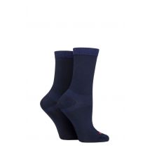 2 Pair Navy Coolmax Liners For Extra Comfort And Dryness Ladies 3-4.5 Ladies - Bridgedale