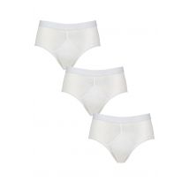 Mens 3 Pack Glenmuir Cotton High Rise Briefs White S