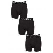 Mens 3 Pack Glenmuir Cotton and Bamboo Blend Long Leg Trunks Black M