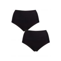 Women's 2 Pack Ambra Seamless Smoothies Full Brief Black UK 8-10