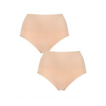 Women's 2 Pack Ambra Seamless Smoothies Full Brief Rose Beige UK 8-10