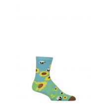 Mens and Women's 1 Pair Shared Earth Fair Trade Sunflowers Bamboo Socks Sunflowers UK 3-7