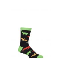 Mens and Women's 1 Pair Shared Earth Fair Trade Dinosaurs Bamboo Socks Dinosaurs UK 7-12