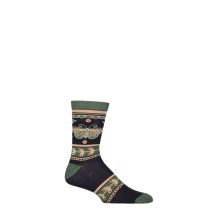Mens and Women's 1 Pair Shared Earth Fair Trade Indian Inspired Bamboo Socks Moth UK 7-12