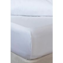 Lazy Panda 300 Thread Count Bamboo Fitted Sheet White King