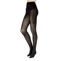 Women's 1 Pair Charnos Organic Cotton Plain Tights Black Medium / Large
