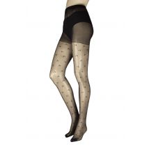 Women's 1 Pair Charnos Trio Spot Tights Black M/L