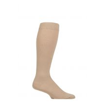 Mens and Women's 1 Pair Charnos Unisex Travel Flight Socks Natural Tan M