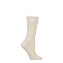 Women's 1 Pair Charnos Cashmere Slouchy Top Socks Cream One Size