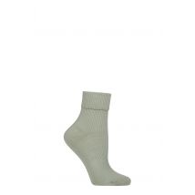 Women's 1 Pair Charnos Organic Cotton Crew Socks Sage One Size