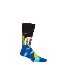 Mens and Women's 1 Pair Happy Socks City X Socks Multi 4-7 Unisex