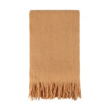 Unisex Great and British Knitwear 100% Lambswool Fringed Scarf. Made in Scotland Harvest Gold One Size