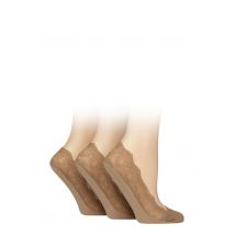 Women's 3 Pair Glenmuir Lace Shoe Liner Socks Nude 2 4-8