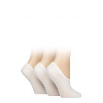 Women's 3 Pair Glenmuir Mesh Shoe Liner Socks White 4-8