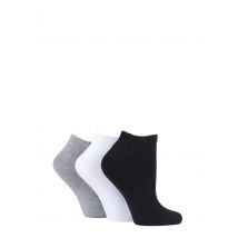 3 Pair Assorted Cushion Bamboo Sports Trainer Socks Ladies 4-8 Ladies - Glenmuir