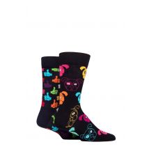 Mens and Women's 2 Pair Happy Socks Classic Dog Socks Multi 4-7 Unisex