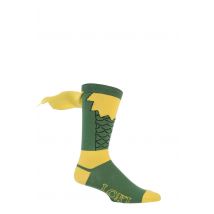 1 Pair Green Marvel Loki Cape Cotton Socks Men's 6-11 Mens - Film & TV Characters