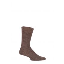 1 Pair Natural Brown of London Plain Alpaca Socks Unisex 8-10 Unisex - SOCKSHOP of London