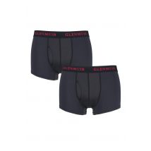 2 Pair Black / Red Performance Underwear 3-Inch Leg Men's Small - Glenmuir