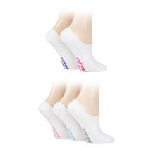 Women's 5 Pair Dare to Wear No Show Socks White 4-8 Ladies