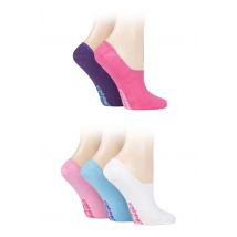 Women's 5 Pair Dare to Wear No Show Socks Pastel 4-8 Ladies