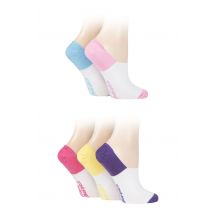 Women's 5 Pair Dare to Wear No Show Socks Contrast 4-8 Ladies