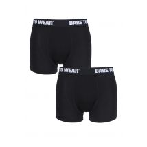 Mens 2 Pack SOCKSHOP Dare To Wear Bamboo Trunks Black Extra Large
