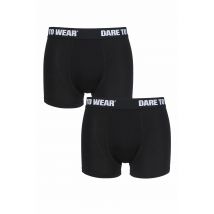Mens 2 Pack SOCKSHOP Dare To Wear Bamboo Trunks Black Small
