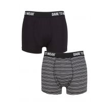 Mens 2 Pack SOCKSHOP Dare To Wear Bamboo Trunks Black / Charcoal S