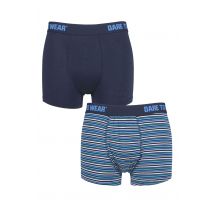 Mens 2 Pack SOCKSHOP Dare To Wear Bamboo Trunks Navy / Blues XL