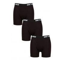 Mens 3 Pack SOCKSHOP Dare to Wear Plain and Striped Bamboo Trunks Plain Black M