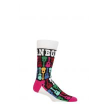 SOCKSHOP Music Collection 1 Pair Bob Dylan Cotton Socks Guitars One Size