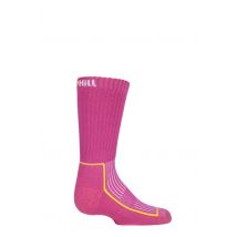 1 Pair Pink Kids Made in Finland Hiking Socks Kids Unisex 4-5.5 Teens (11-14 Years) - Uphill Sport