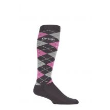UpHillSport 1 Pair Organic Cotton Argyle Equestrian Socks Charcoal 12-2.5 Unisex
