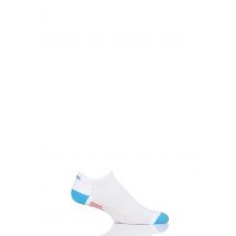 1 Pair White / Turquoise UpHill Sport Trail Low Running L1 Socks Unisex 8.5-11 Unisex - Uphill Sport