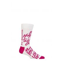 SOCKSHOP Music Collection 1 Pair Ed Sheeran Cotton Socks Bad Habits White One Size