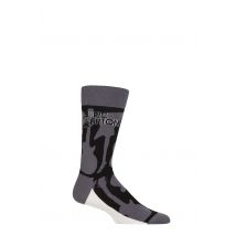 SOCKSHOP Music Collection 1 Pair Eric Clapton Cotton Socks Guitars Grey One Size