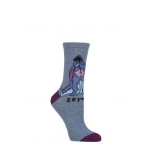 Women's 1 Pair SOCKSHOP Winnie the Pooh Eeyore Cotton Socks Multi 4-7 Women's