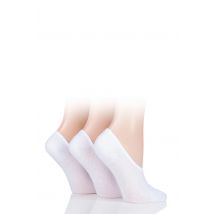 3 Pair White Nylon Shoe Liner Socks Ladies 4-8 Ladies - Pringle