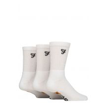 3 Pair White Classic Leisure Sports Socks Men's 6-11 Mens - Farah