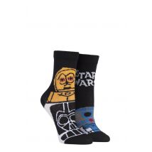 2 Pair Assorted Star Wars R2-D2 and C-3PO Socks Kids Unisex 6-8.5 Kids (1-3 Years) - Film & TV Characters