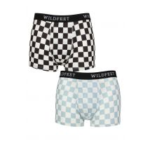 Mens 2 Pair SOCKSHOP Wildfeet Patterned Trunks Checker XL