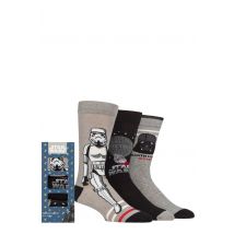 Mens 3 Pair SOCKSHOP Star Wars Empire Gift Boxed Cotton Socks Multi 6-11 Mens