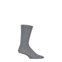 1 Pair Mid Grey Extra Wide Bamboo Softop Socks Men's 6-11 Mens - HJ Hall