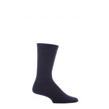 1 Pair Navy Extra Wide Cotton Softop Socks Men's 6-11 Mens - HJ Hall