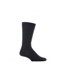 1 Pair Navy Extra Wide Wool Softop Socks Men's 6-11 Mens - HJ Hall