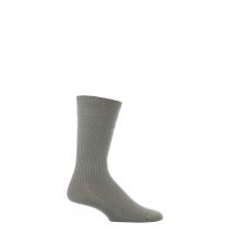 1 Pair Mid Grey Extra Wide Wool Softop Socks Men's 11-13 Mens - HJ Hall