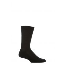1 Pair Black Extra Wide Wool Softop Socks Men's 6-11 Mens - HJ Hall
