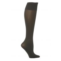 1 Pair Dark Grey Cinzia Microfibre Knee Highs Ladies One Size - Trasparenze