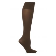1 Pair Dark Brown Cinzia Microfibre Knee Highs Ladies One Size - Trasparenze